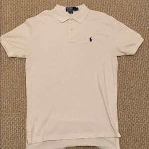 White collared shirt.